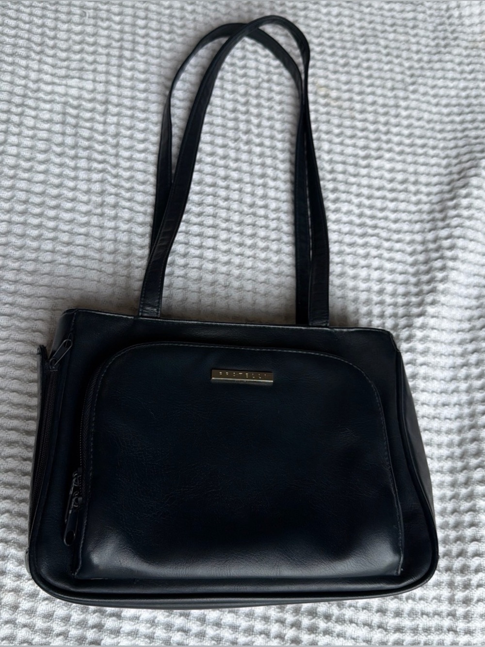 Vintage Fratelli Navy Blue Organizer Shoulder Bag
